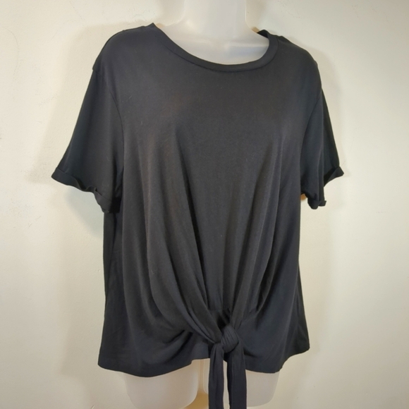 Z Supply Tops - Z Supply The Front Crew Tee Women's Black Tie-Front Women's Top ,NWT Size L